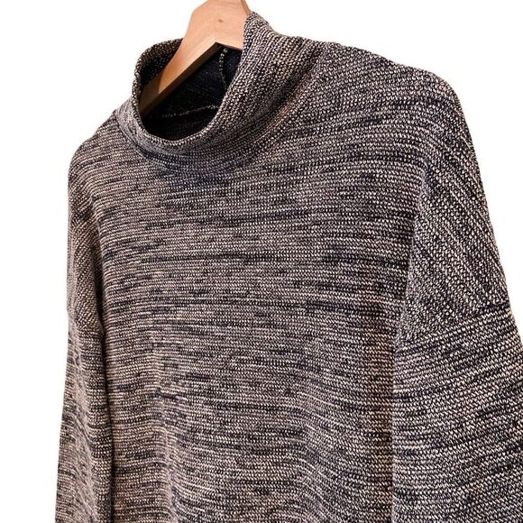 Madewell Geometric Turtleneck Long Sleeve Sweater in Grey Color Size Small - Picture 4 of 11